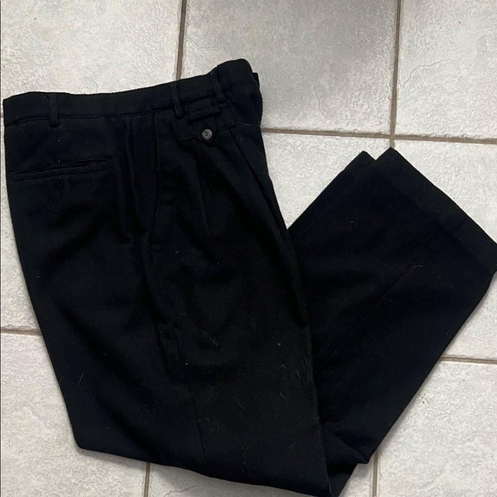 Classic Black Men's  Wool blend Pants 34/36